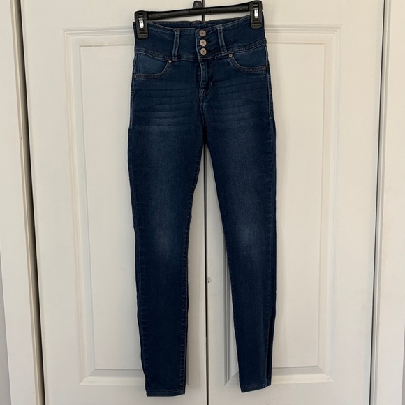 Wallflower Denim - Wallflower Women's Dark Blue The Sassy High-Rise Skinny Jeans Size 3 Long